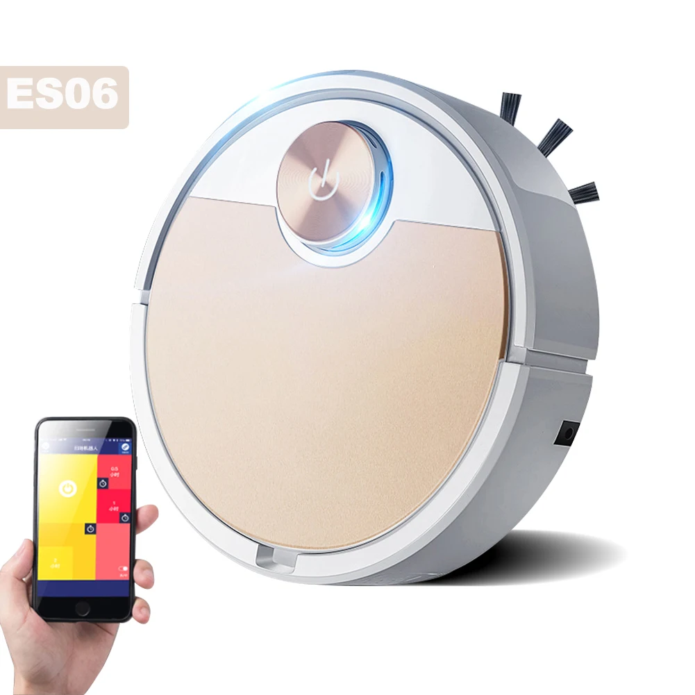 ES06 Household Smart Robot Vacuum Cleaner Mobile Phone APP Remote Control Automatic Dust Removal and Sterilization Sweeper
ES06 Household Smart Robot Vacuum Cleaner Mobile Phone APP Remote Control Automatic Dust Removal and Sterilization Sweeper