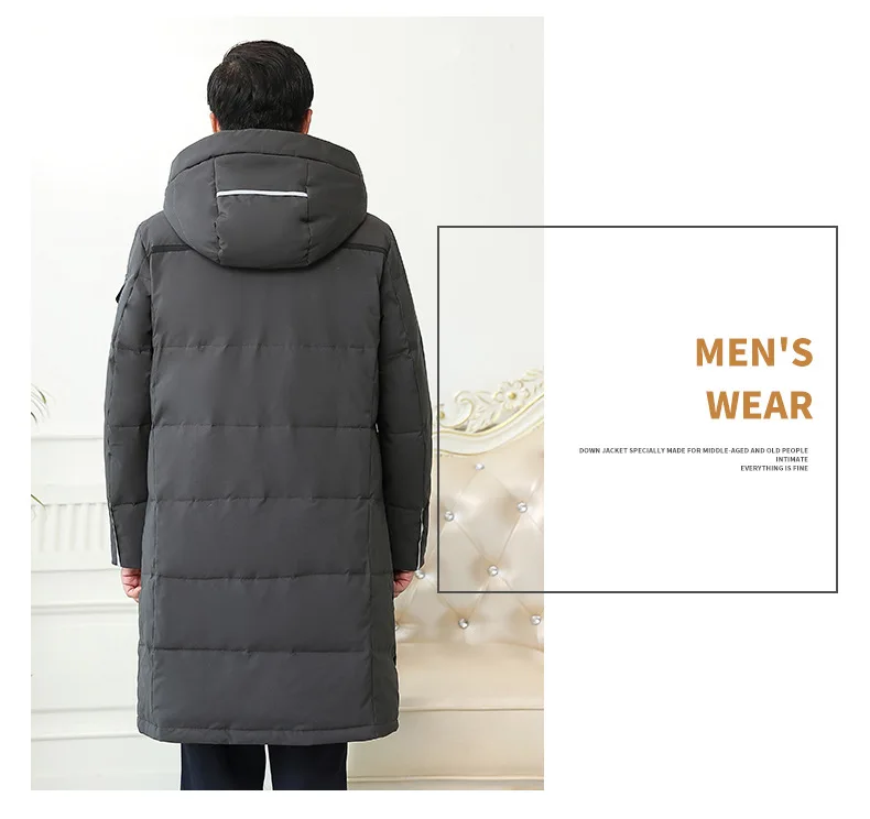 Winter Old Men's Parka Hooded Medium Length Zipper Solid Color Vintage Thicken Warm Wind-proof Casual Hot Sale Male Coat
Winter Old Men's Parka Hooded Medium Length Zipper Solid Color Vintage Thicken Warm Wind-proof Casual Hot Sale Male Coat