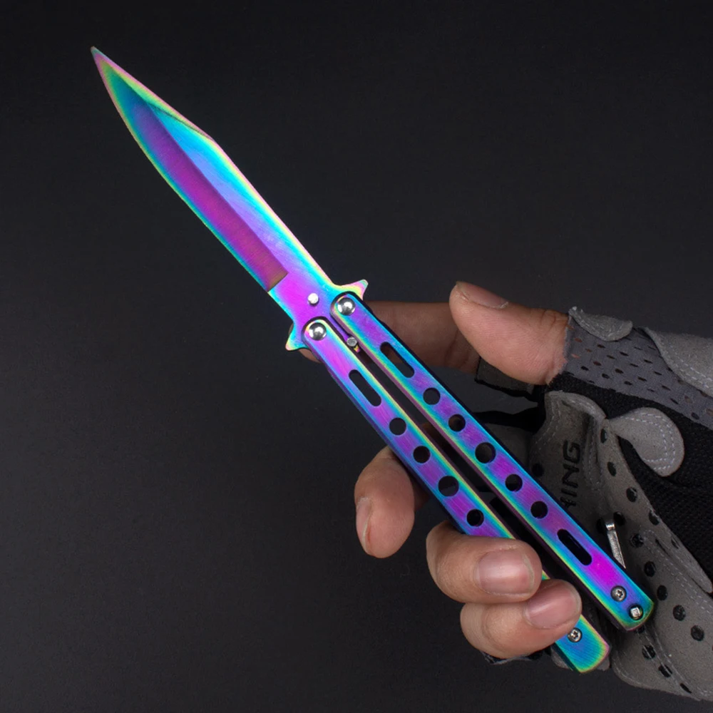 Butterfly Knife Multifunction Foldable Training Butterfly Knife Dull Gaming Tool No Edge Training Knife 440C Stainless Steel
Butterfly Knife Multifunction Foldable Training Butterfly Knife Dull Gaming Tool No Edge Training Knife 440C Stainless Steel