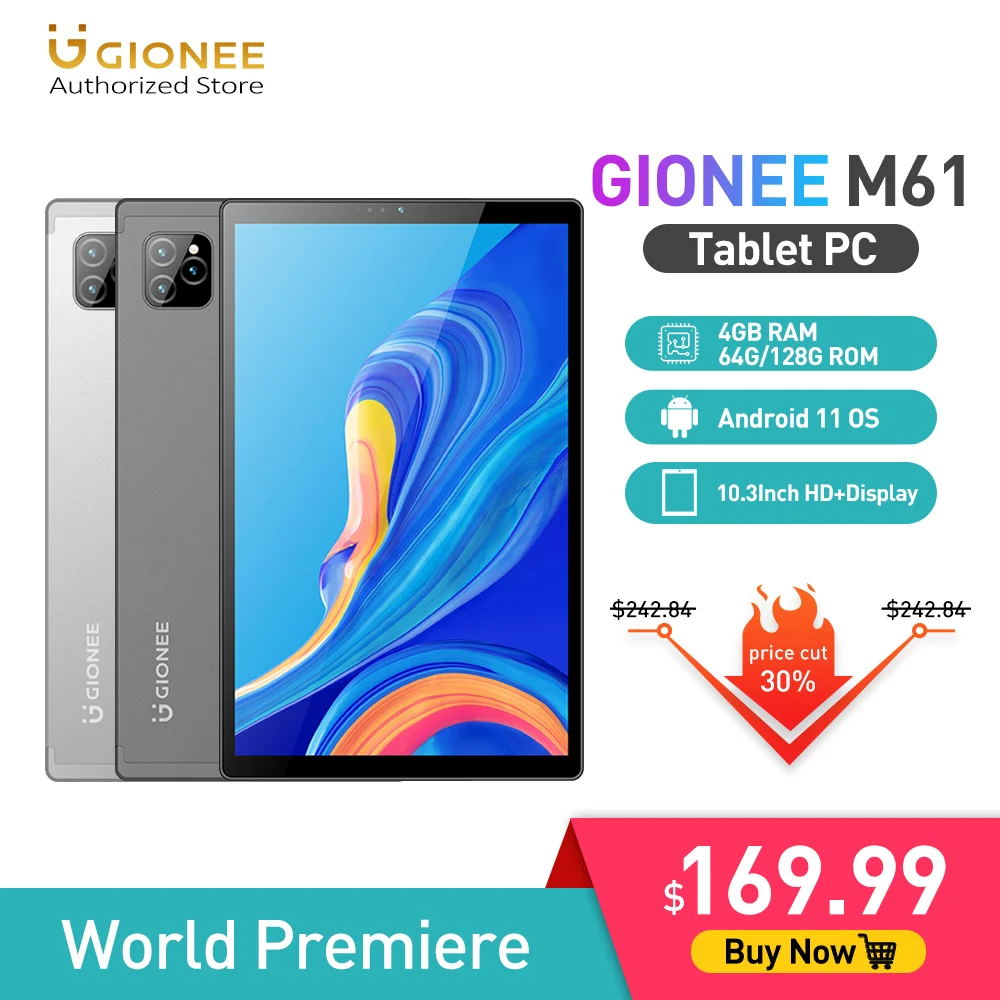 Планшет GIONEE M61, Android 11, 10,3 дюйма, 1920x1200, Восьмиядерный, 4 Гб ОЗУ 64 Гб/128 Гб ПЗУ, LTE, 7500 мАч, BV Tab 9 Tab 10 
Планшет GIONEE M61, Android 11, 10,3 дюйма, 1920x1200, Восьмиядерный, 4 Гб ОЗУ 64 Гб/128 Гб ПЗУ, LTE, 7500 мАч, BV Tab 9 Tab 10