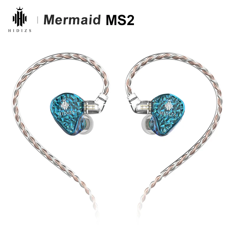 Hi-Fi наушники-вкладыши Hidizs Mermaid MS2 3 5 мм 2Pin 0 78 съемный кабель гарнитура с гибридными