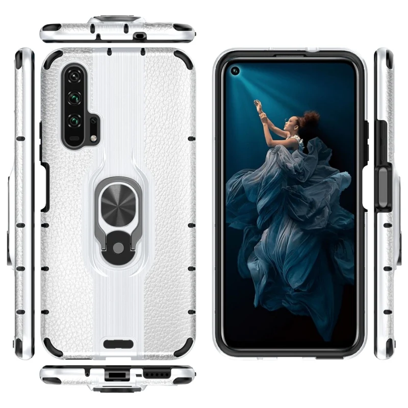 Магнитный чехол с металлическим кольцом подставкой для Huawei Honor 20 Pro сверхмощный