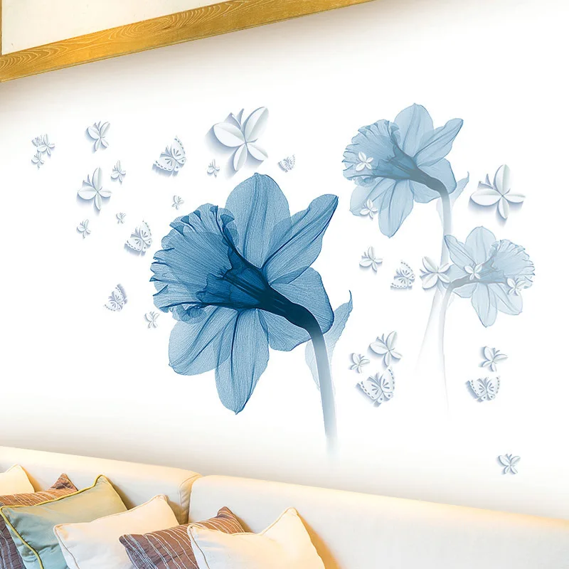Blue Flower pattern Diy Home Decal Wall Sticker for Boy Gifts Bedroom Wall Art TV Background Decor New Arrive
Blue Flower pattern Diy Home Decal Wall Sticker for Boy Gifts Bedroom Wall Art TV Background Decor New Arrive