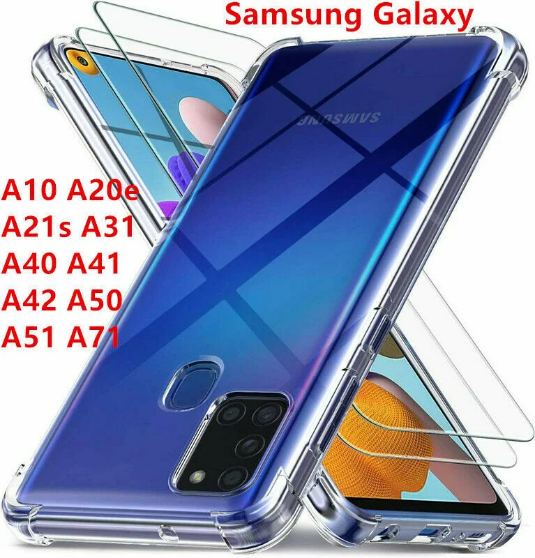for Samsung Galaxy A31 A42 A51 a71 shockproof silicone shell + toughened glass window
for Samsung Galaxy A31 A42 A51 a71 shockproof silicone shell + toughened glass window
