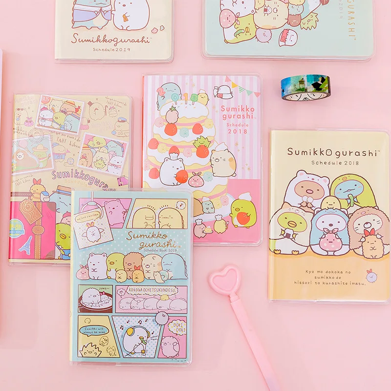 9 упак./лот Kawaii Сумико гураши девушка сердце Блокнот Дневник Книга Упражнение