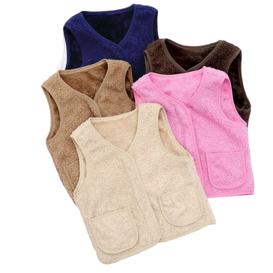 Children Coral Fleece Vests Boys Girls Autumn Winter Sleeveless Waistcoat Kids Jacket Coat Warm Solid Color Outerwear 1-8Y
Children Coral Fleece Vests Boys Girls Autumn Winter Sleeveless Waistcoat Kids Jacket Coat Warm Solid Color Outerwear 1-8Y