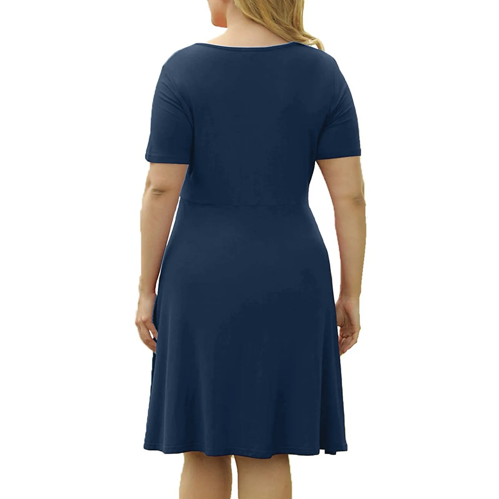 40# Causal Short Sleeve Button Dress Women Summer Plus Size Vintage Dresses For Women 2021 O Neck Solid Color Dress Vestidos
40# Causal Short Sleeve Button Dress Women Summer Plus Size Vintage Dresses For Women 2021 O Neck Solid Color Dress Vestidos