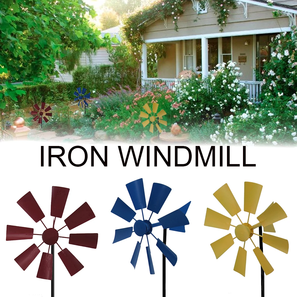 1Pc Garden Iron Windmill Yard Winnower Garden Ornament for Outdoors Pinwheels Multi-Color Wind Spinner Toys Yard Lawn Decoration
1Pc Garden Iron Windmill Yard Winnower Garden Ornament for Outdoors Pinwheels Multi-Color Wind Spinner Toys Yard Lawn Decoration