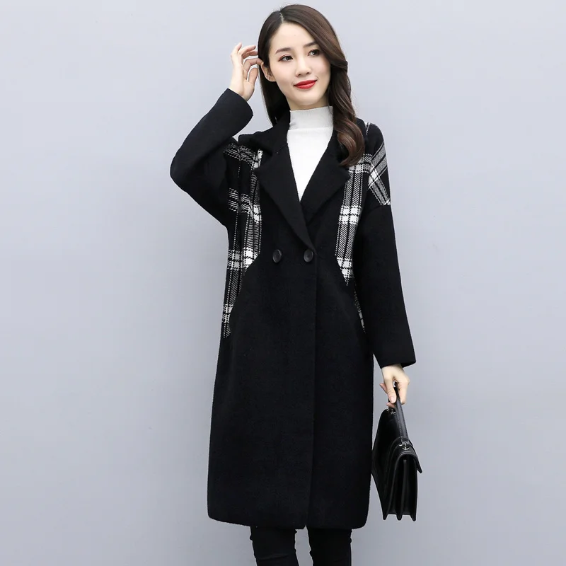 Fashion Overcoat Lint New Imitated Mink Woolen Coat Mid-Length Black Girl 2021 Autumn And Winter
Fashion Overcoat Lint New Imitated Mink Woolen Coat Mid-Length Black Girl 2021 Autumn And Winter
