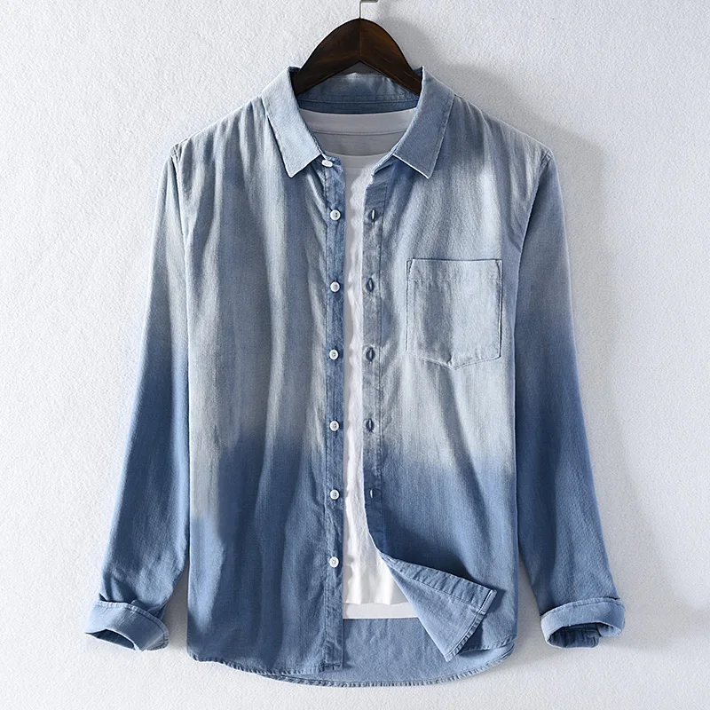 2019 Mens casual cotton corduroy long-sleeved shirt autumn gradient shirts for men fashion casual blue shirt men chemise camisa
2019 Mens casual cotton corduroy long-sleeved shirt autumn gradient shirts for men fashion casual blue shirt men chemise camisa