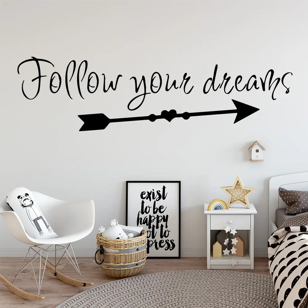Large 111cmX30cm Follow your dreams quotes Wall Sticker Home Decor For Kids Room Decoration Removable Mural stickers decal
Large 111cmX30cm Follow your dreams quotes Wall Sticker Home Decor For Kids Room Decoration Removable Mural stickers decal