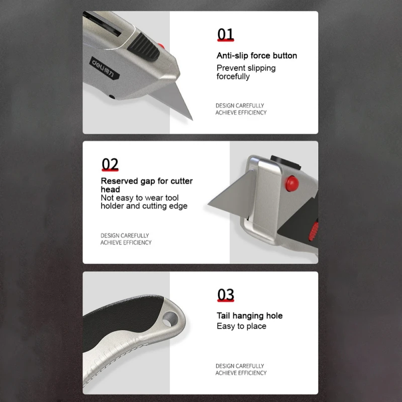 Deli Aluminum Alloy Utility Art Paper Cutter Metal Self-Locking Design Angle With Fracture Cutter Hand Tools
Deli Aluminum Alloy Utility Art Paper Cutter Metal Self-Locking Design Angle With Fracture Cutter Hand Tools