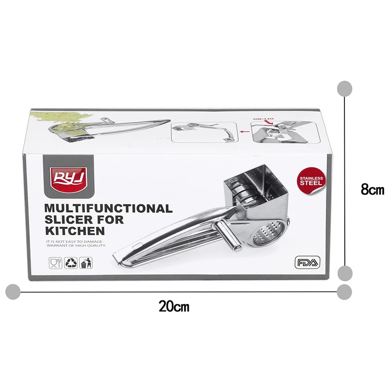 High Quality Multi-functional Hand-friendly Stainless Steel Hand-operated Rotary Cheese Planer Kitchen Tools Cooking Supplies
High Quality Multi-functional Hand-friendly Stainless Steel Hand-operated Rotary Cheese Planer Kitchen Tools Cooking Supplies