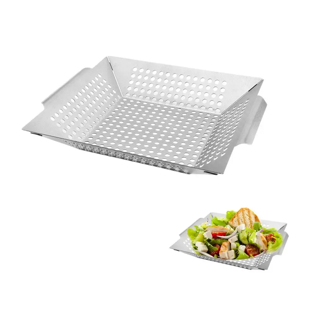 Vegetable Grill Basket Stainless Steel Square Grilling Accessories Outdoor Grill Tools BBQ Vegetables Grill Pan For Veggies Kabo
Vegetable Grill Basket Stainless Steel Square Grilling Accessories Outdoor Grill Tools BBQ Vegetables Grill Pan For Veggies Kabo