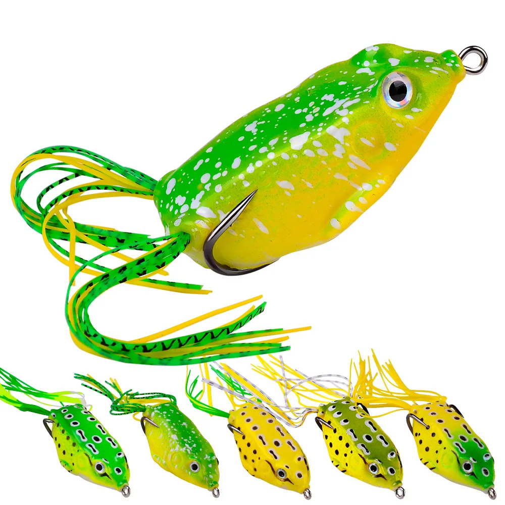 New Style 5.5g 11.5g 13g Frog Lure Soft Tube Bait Plastic Fishing Lure with Fishing Hooks Topwater Ray Frog Artificial 3D Eyes
New Style 5.5g 11.5g 13g Frog Lure Soft Tube Bait Plastic Fishing Lure with Fishing Hooks Topwater Ray Frog Artificial 3D Eyes