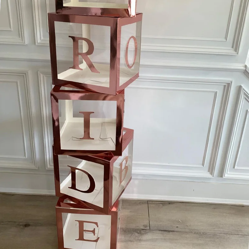 New A-Z letter Name Balloon Transparent Box BABY ONE Blocks Rose Gold Party Gift Box Bride Baby Shower Birthday Party Supplies
New A-Z letter Name Balloon Transparent Box BABY ONE Blocks Rose Gold Party Gift Box Bride Baby Shower Birthday Party Supplies