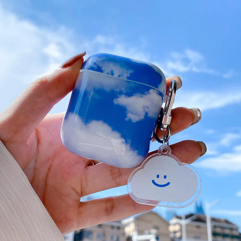 Cute Blue sky and white clouds Case for Airpods 2 1 pro Cover Cartoon Earphone Case for Airpod Headphones Case with Ornament
Cute Blue sky and white clouds Case for Airpods 2 1 pro Cover Cartoon Earphone Case for Airpod Headphones Case with Ornament