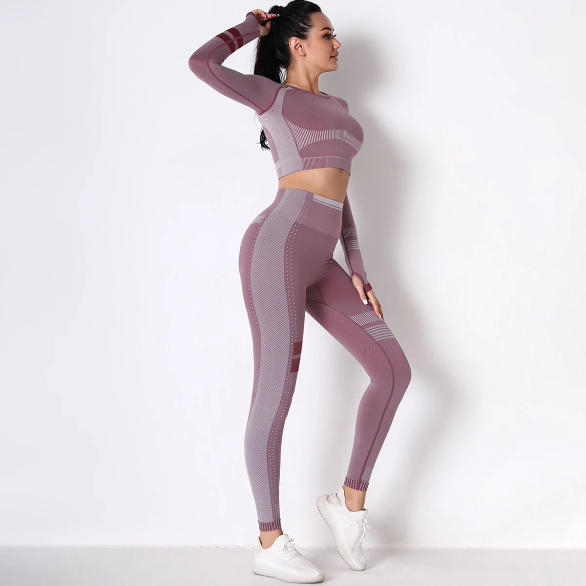 2pcs Women Seamless Yoga Set Sport Suit Gymwear Workout Clothes Long Sleeve Gym Crop Top High Waist Leggings Fitness Sports Wear
2pcs Women Seamless Yoga Set Sport Suit Gymwear Workout Clothes Long Sleeve Gym Crop Top High Waist Leggings Fitness Sports Wear
