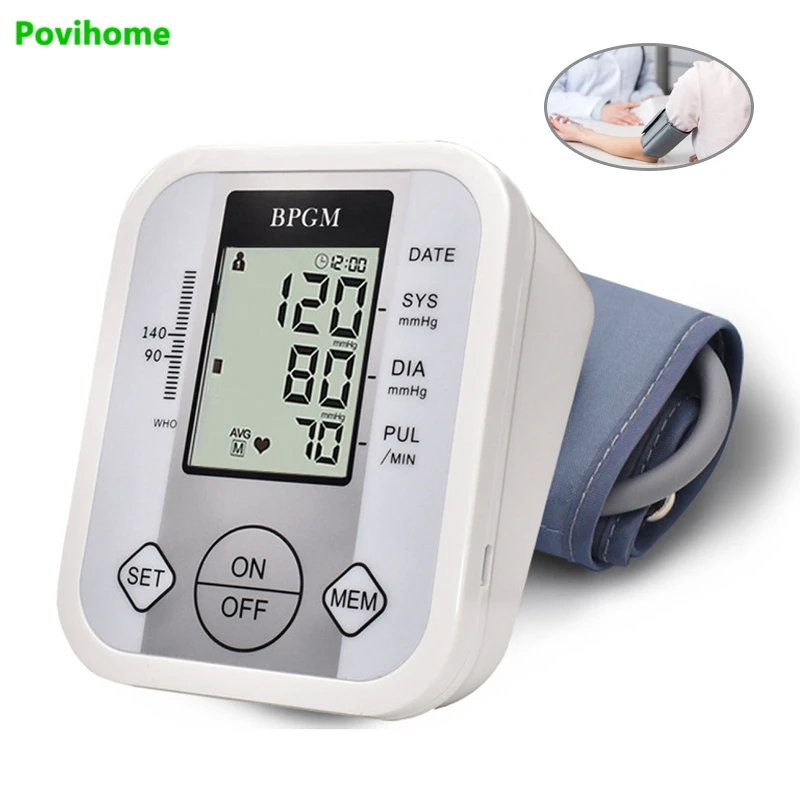 Upper Arm Blood Pressure Meter Automatic Tonometer Monitor LED Digital Sphygmomanometer Pressure Meter Home Medical Device
Upper Arm Blood Pressure Meter Automatic Tonometer Monitor LED Digital Sphygmomanometer Pressure Meter Home Medical Device