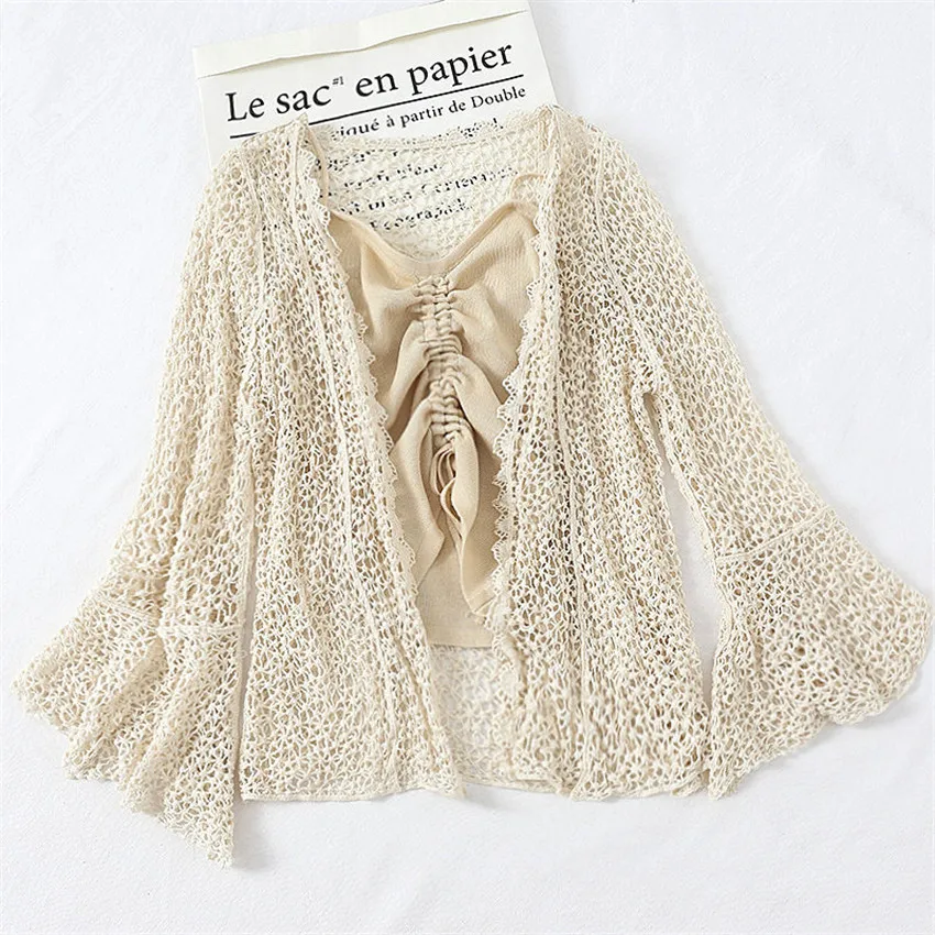 Summer Kimono Cardigan Women V-neck Open Stitch Sexy Hollow Out Crochet Lace Blouse Shirt 2020 Korean Fashion Beach Cardigans
Summer Kimono Cardigan Women V-neck Open Stitch Sexy Hollow Out Crochet Lace Blouse Shirt 2020 Korean Fashion Beach Cardigans