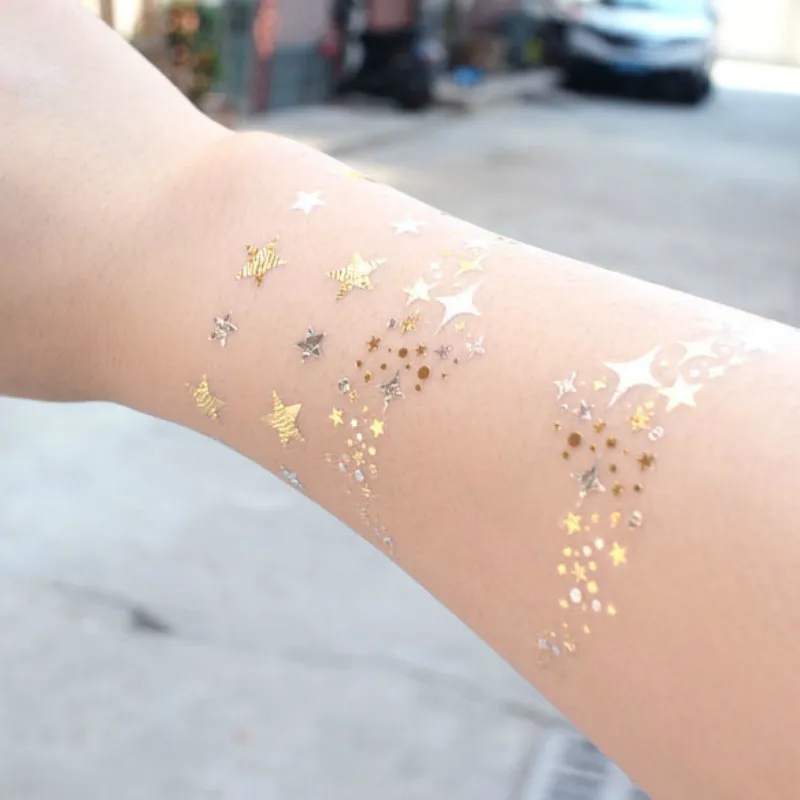 Эротические Временные татуировки Sun Moon Star водостойкие наклейки для макияжа с