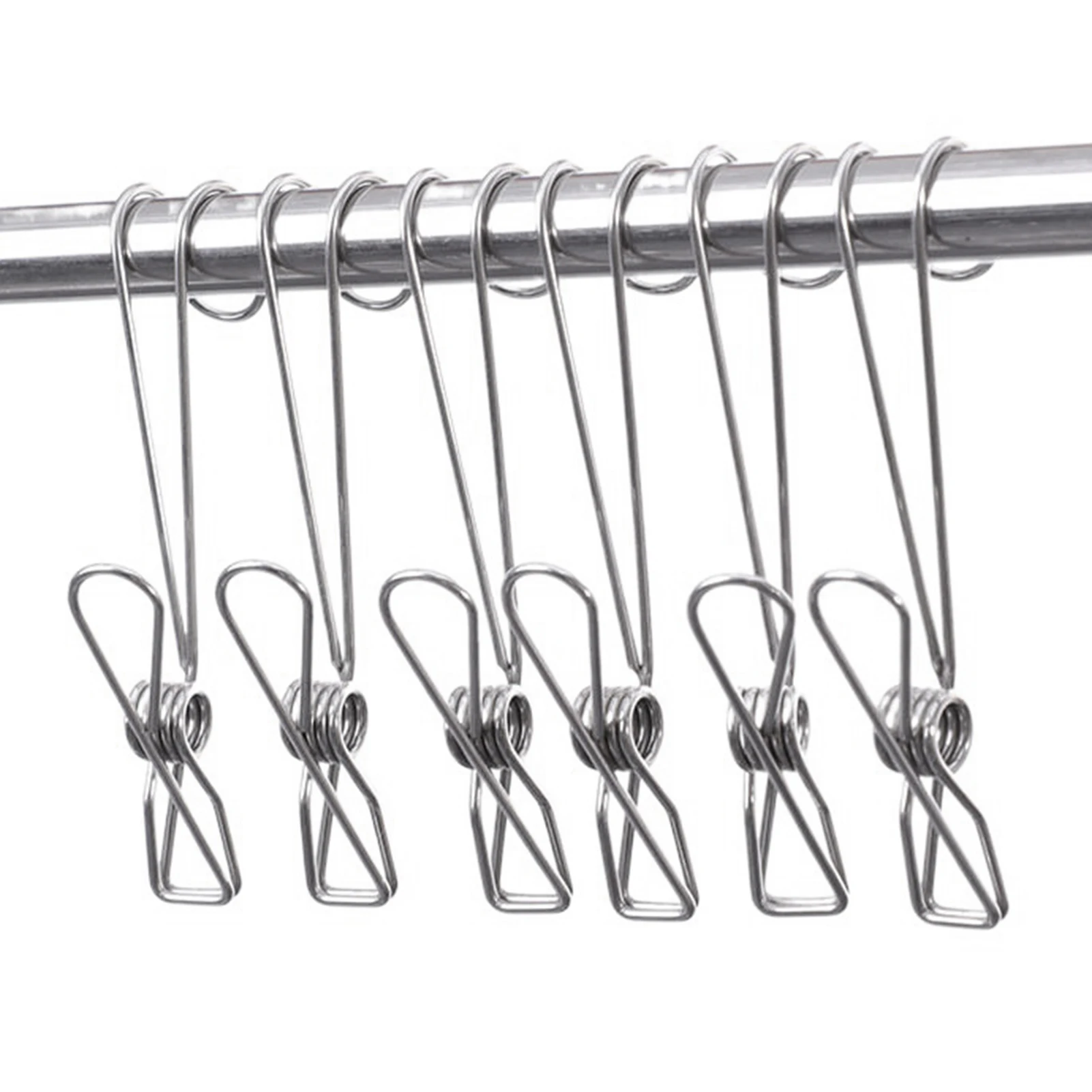 6PC Long Tail Steel Wire Clip Multi-purpose Clothespin With Hook Stainless Steel Clothes Drying Storage Sundries Charitable
6PC Long Tail Steel Wire Clip Multi-purpose Clothespin With Hook Stainless Steel Clothes Drying Storage Sundries Charitable