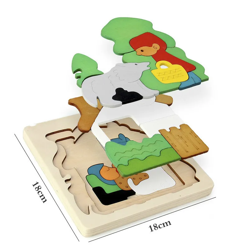 3D Puzzles Toy Animal Cartoon Multilayer Jigsaw Puzzle Creative Baby Wooden Early Educational Cognition Toys For Children Gifts
3D Puzzles Toy Animal Cartoon Multilayer Jigsaw Puzzle Creative Baby Wooden Early Educational Cognition Toys For Children Gifts