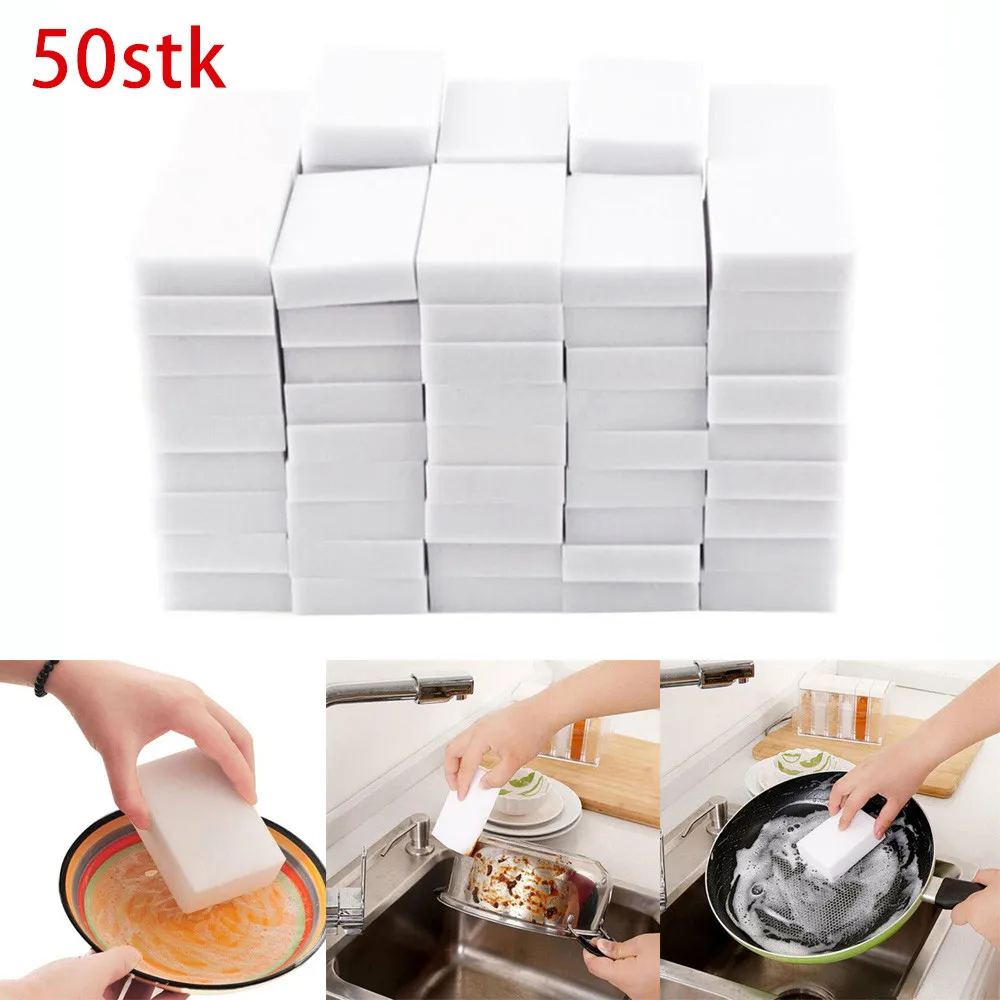 50pcs Sponge Eraser Melamine Foam Stain Dirt Mark Remover Cleaning Block Cleaning Eraser Dish Car Office Cleanser Sponge
50pcs Sponge Eraser Melamine Foam Stain Dirt Mark Remover Cleaning Block Cleaning Eraser Dish Car Office Cleanser Sponge