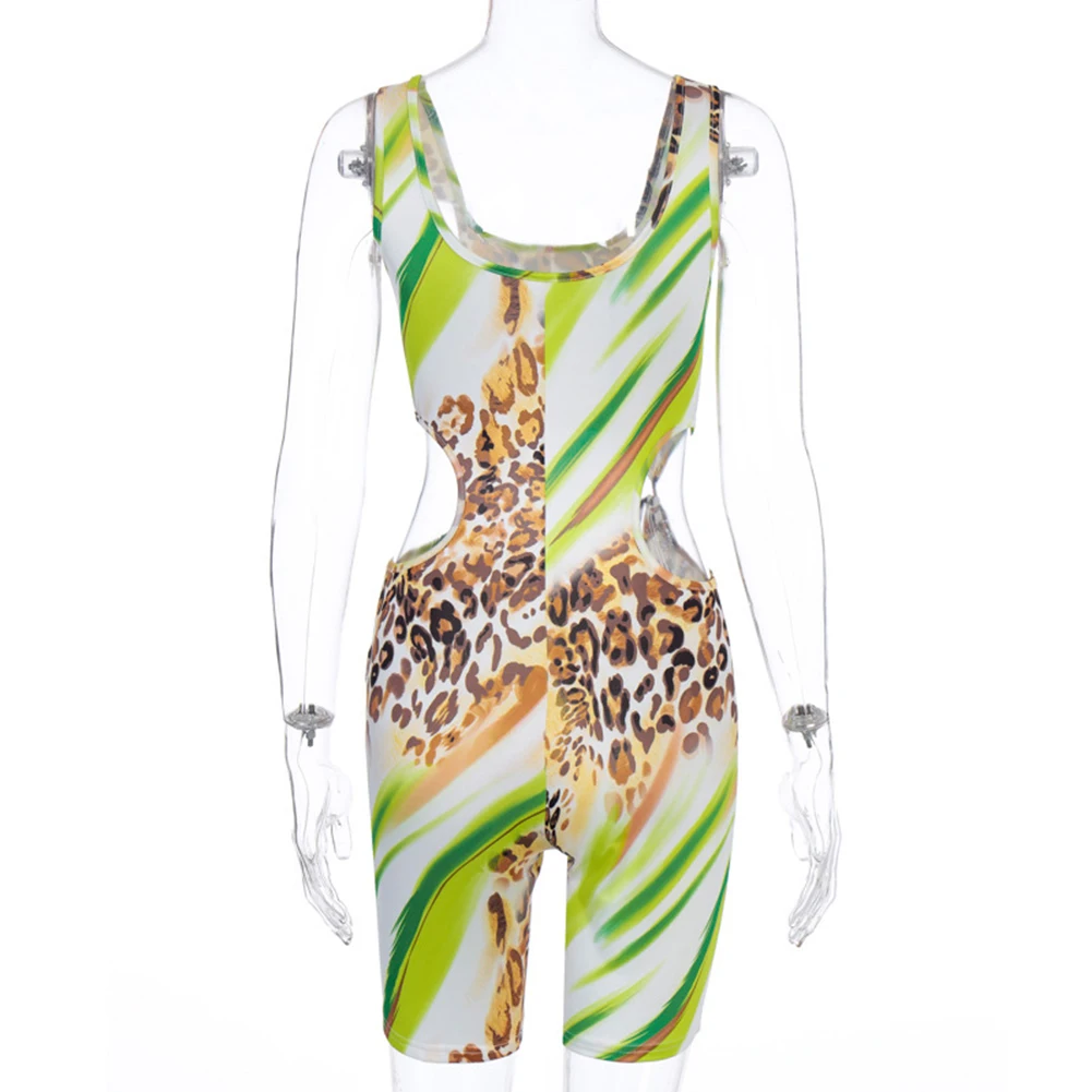Women Summer Lace-up Suspender Jumpsuit Fashion Sexy Ladies Leopard Hollow Exposed Navel Slim Fit Romper Party Playsuit Clubwear
Women Summer Lace-up Suspender Jumpsuit Fashion Sexy Ladies Leopard Hollow Exposed Navel Slim Fit Romper Party Playsuit Clubwear