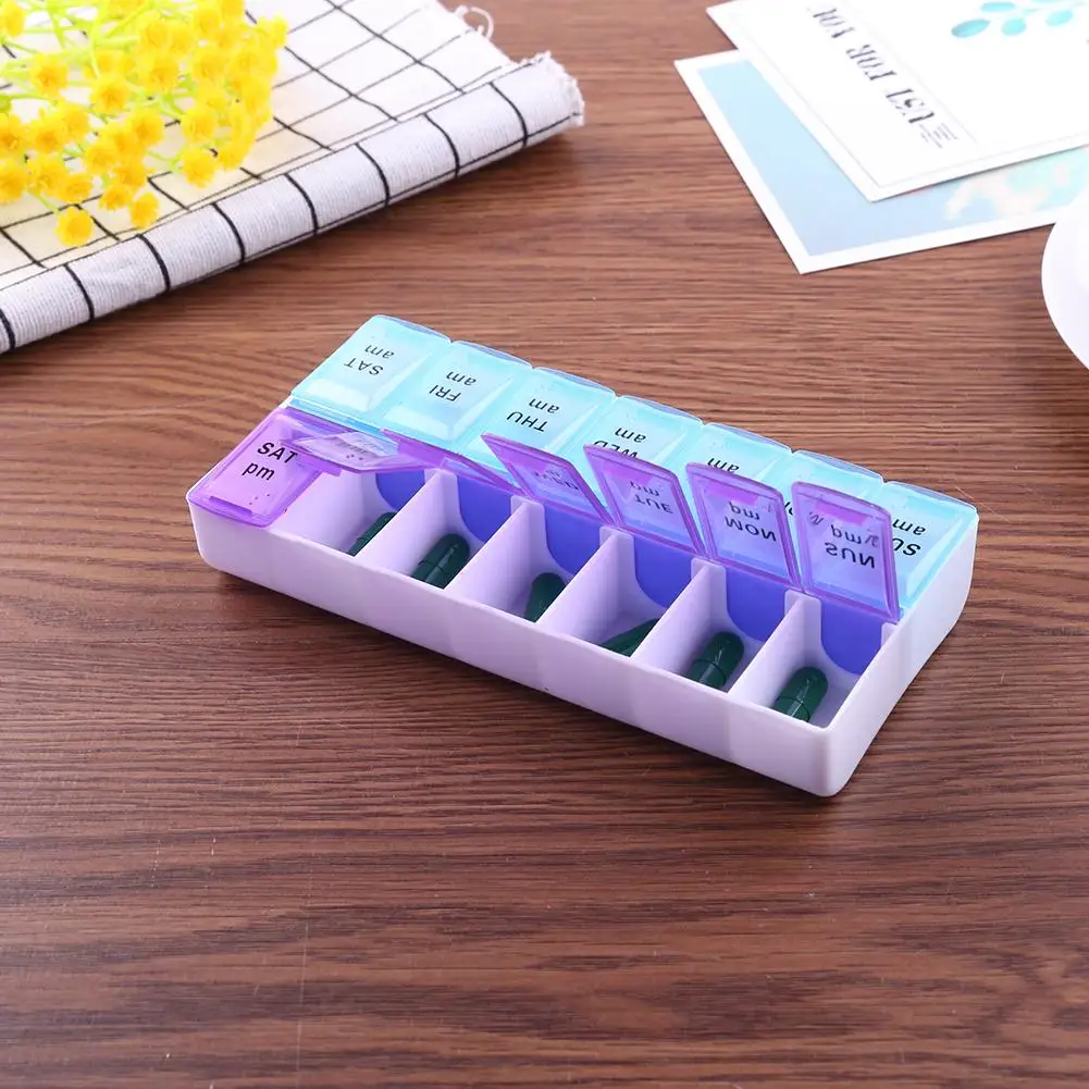 14 Grids Pill Case 7 Days Weekly Medicine Tablet Dispenser Organizer Pill Box Splitters Pill Storage Organizer Container Dropshi
14 Grids Pill Case 7 Days Weekly Medicine Tablet Dispenser Organizer Pill Box Splitters Pill Storage Organizer Container Dropshi