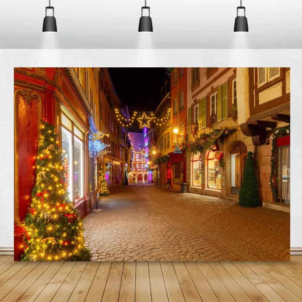 Laeacco Old Town Street Merry Christmas Festivals Star Tree Alley Scenic Photo Background Photographic Backdrop For Photo Studio
Laeacco Old Town Street Merry Christmas Festivals Star Tree Alley Scenic Photo Background Photographic Backdrop For Photo Studio