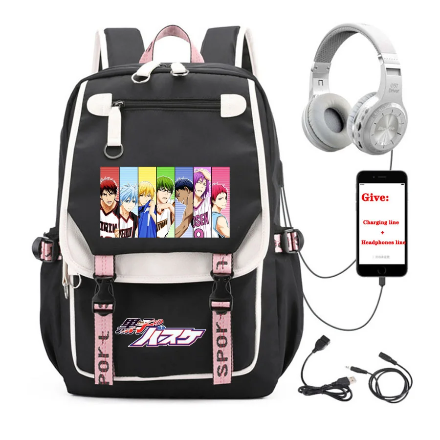 anime Kuroko's Basketball backpack student School book Bag Unisex Travel Backpack USB Charging teenagers Laptop packsack
anime Kuroko's Basketball backpack student School book Bag Unisex Travel Backpack USB Charging teenagers Laptop packsack