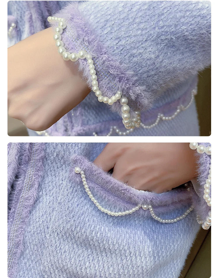 Autumn Women 2 Pieces Skirt Set 2020 Winter Fashion Purple Pearl Beading Wool Coat Mini Skirt Elegant Ladies OL Skirt Suits
Autumn Women 2 Pieces Skirt Set 2020 Winter Fashion Purple Pearl Beading Wool Coat Mini Skirt Elegant Ladies OL Skirt Suits