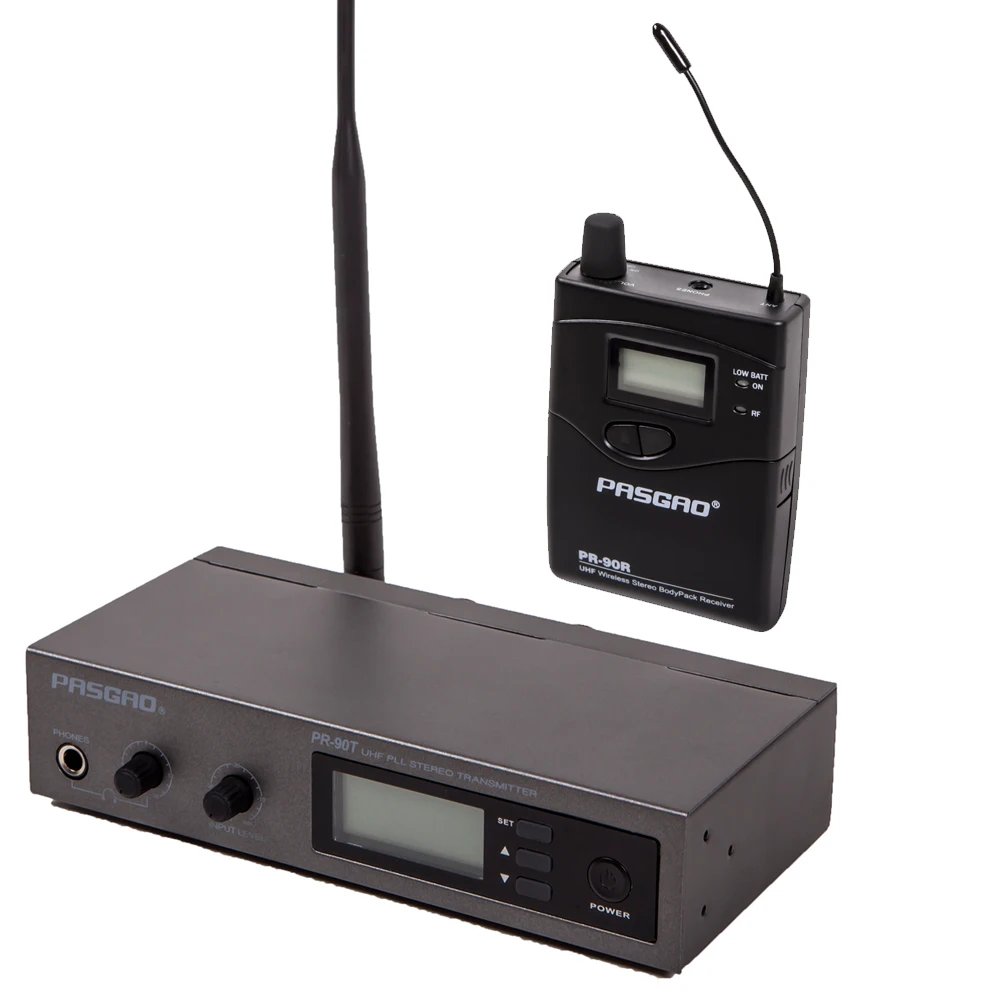 Pasgao PR90 in ear monitor system stereo wireless in ear monitoring system 655-679Mhz Personal Monitoring Radio
Pasgao PR90 in ear monitor system stereo wireless in ear monitoring system 655-679Mhz Personal Monitoring Radio