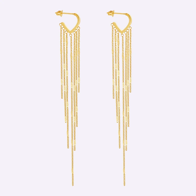 Ins New Vintage Stainless Steel Long Tassel Stud Earrings for Women Girls Gold Plated Heart Stud Dangle Earrings Jewelry Gift
Ins New Vintage Stainless Steel Long Tassel Stud Earrings for Women Girls Gold Plated Heart Stud Dangle Earrings Jewelry Gift