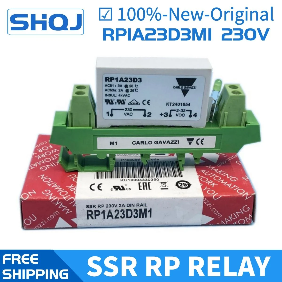 Твердое реле SSR RP1A23D3M1 RP1A23D3 230VAC 3-32VDC, абсолютно новое и оригинальное
Твердое реле SSR RP1A23D3M1 RP1A23D3 230VAC 3-32VDC, абсолютно новое и оригинальное