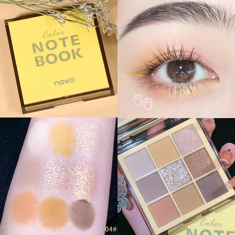NOVO New Eyeshadow Palette 9 Colors Matte Pigment Eye Shadow Pallete Glitter Shimmer Easy To Color Eyes Make-Up Korea Cosmetics
NOVO New Eyeshadow Palette 9 Colors Matte Pigment Eye Shadow Pallete Glitter Shimmer Easy To Color Eyes Make-Up Korea Cosmetics