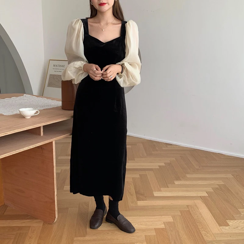 Alien Kitty 2020 New Retro Elegant Women Dresses Long V-Neck Voile Patchwork Puff Sleeve Autumn Mid-Calf Cotton Vestidos
Alien Kitty 2020 New Retro Elegant Women Dresses Long V-Neck Voile Patchwork Puff Sleeve Autumn Mid-Calf Cotton Vestidos