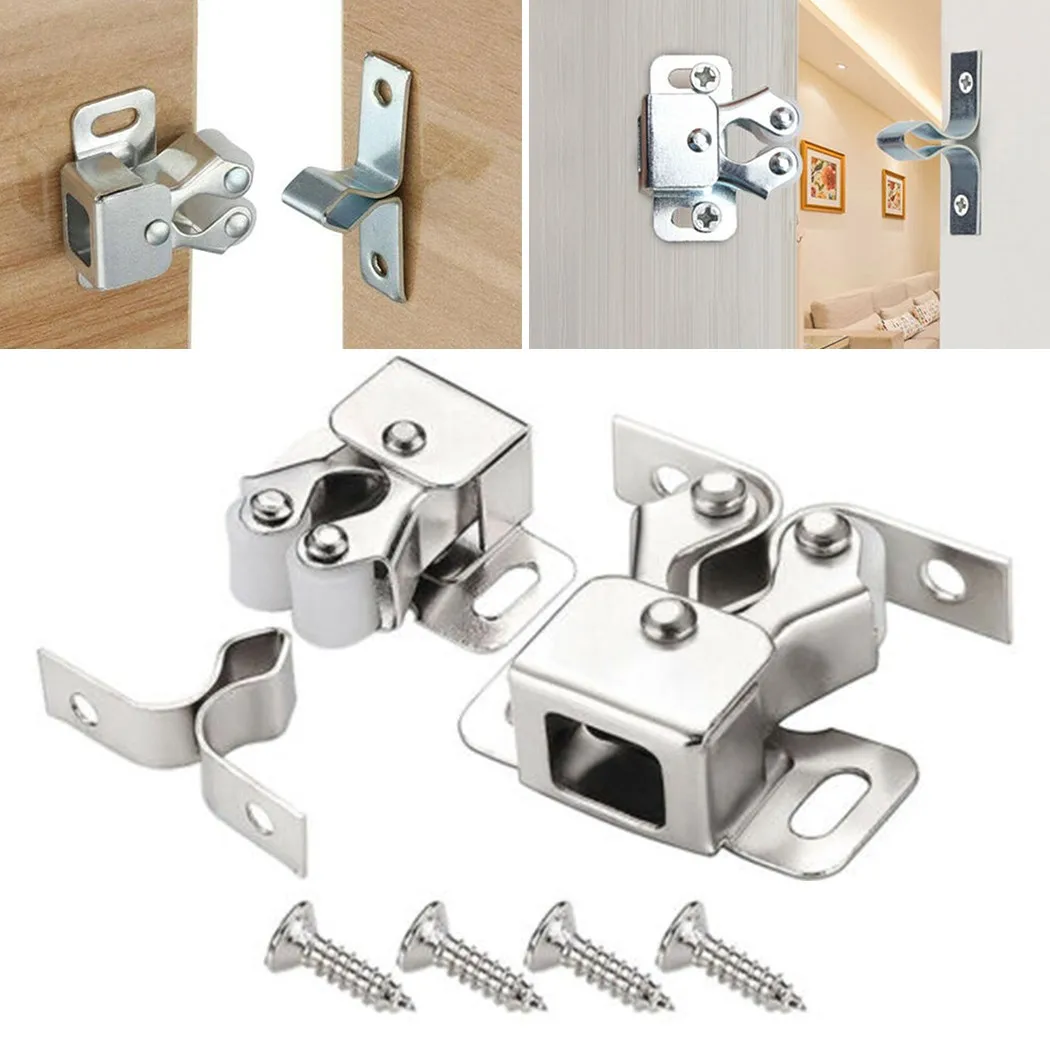 Home Double Ball Roller Catches Cupboard Cabinet Door Latch Locks Dressers Closet Hardware Accessories Door Clip Buckle Handle
Home Double Ball Roller Catches Cupboard Cabinet Door Latch Locks Dressers Closet Hardware Accessories Door Clip Buckle Handle