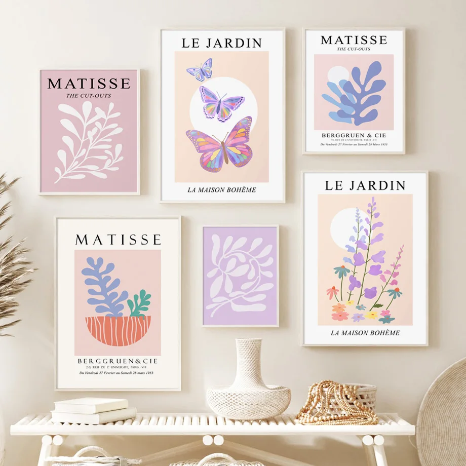 

Абстрактные растения Matisse, цветы, Обнаженная женщина, настенная Картина на холсте, постеры и принты в скандинавском стиле, гостиная, домашний декор