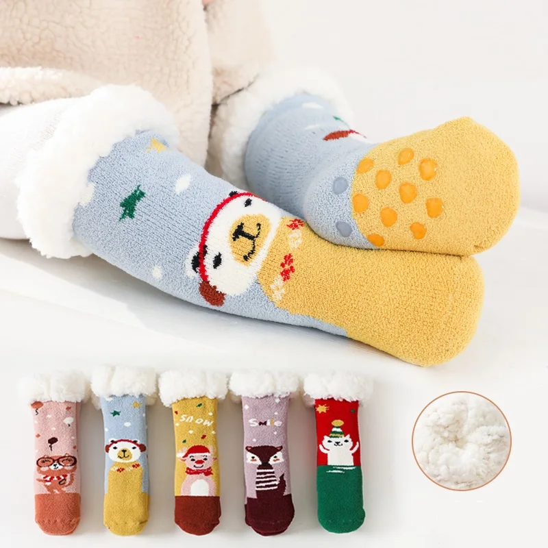 Winter Children’s Socks Shoes Stitch Berber Fleece Toddlers Cotton Christmas Anti-Slip Calcetines Infant Newborns First Walker
Winter Children’s Socks Shoes Stitch Berber Fleece Toddlers Cotton Christmas Anti-Slip Calcetines Infant Newborns First Walker