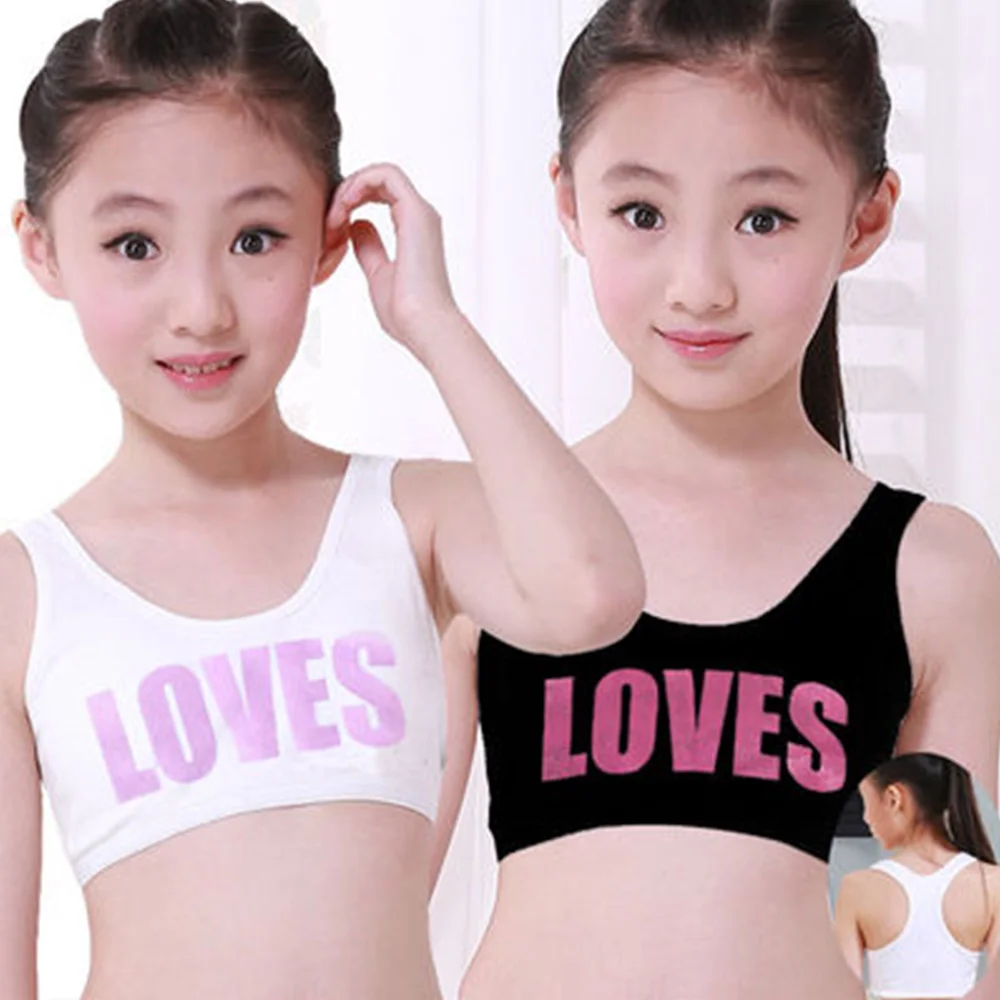 2pcs Girls Training Bras Kids Soft 100% cotton Underwear Breathable Accessories Children Letter Printed Bras For Teenage 8-16Y
2pcs Girls Training Bras Kids Soft 100% cotton Underwear Breathable Accessories Children Letter Printed Bras For Teenage 8-16Y