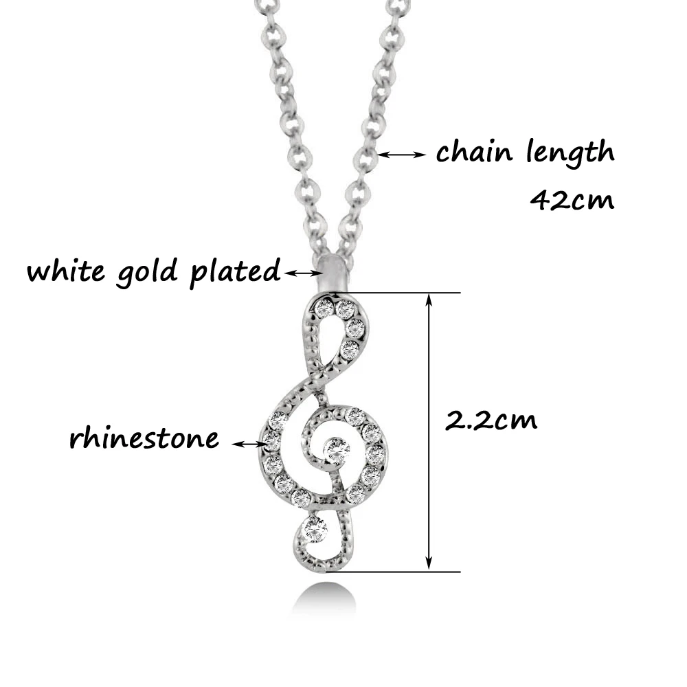 LEEKER Lovely Music Note Pendant Necklace Silver Color Chain For Women Crystal Stones Choker Necklace Jewelry 491 LK2
LEEKER Lovely Music Note Pendant Necklace Silver Color Chain For Women Crystal Stones Choker Necklace Jewelry 491 LK2