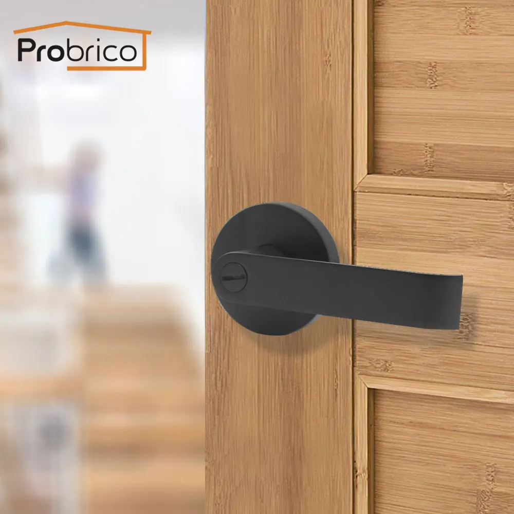 Probrico Black door handles for Interior doors front back Levers lock core keyless bedroom bathroom wooden door lock handle set
Probrico Black door handles for Interior doors front back Levers lock core keyless bedroom bathroom wooden door lock handle set
