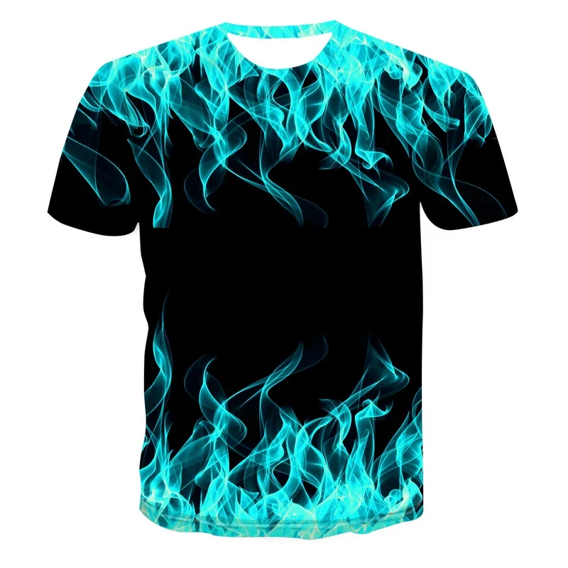 2021 New blue flame Men's T-shirt Summer Fashion Short-sleeved Round Neck Top Smoky Element Shirt Trendy Loose Male Sportswear
2021 New blue flame Men's T-shirt Summer Fashion Short-sleeved Round Neck Top Smoky Element Shirt Trendy Loose Male Sportswear