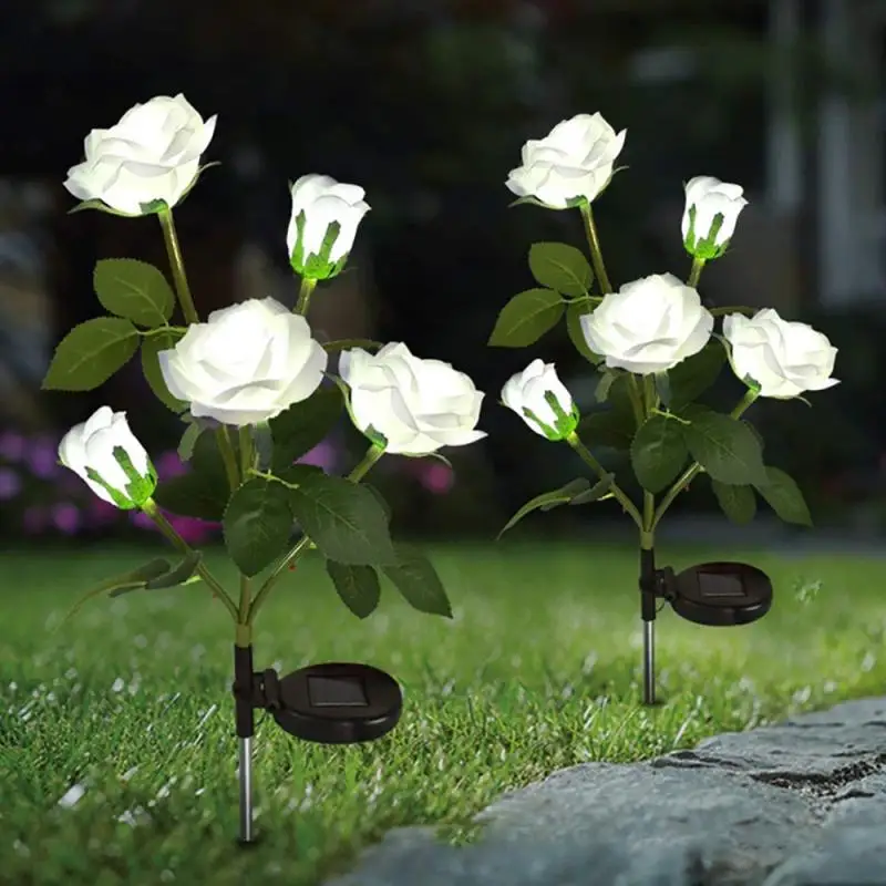 Outdoor Grass Rose Flower Lamp 3/5 Head Waterproof Solar Flower Light For Garden Lawn Landscape Lamp Holiday Light
Outdoor Grass Rose Flower Lamp 3/5 Head Waterproof Solar Flower Light For Garden Lawn Landscape Lamp Holiday Light