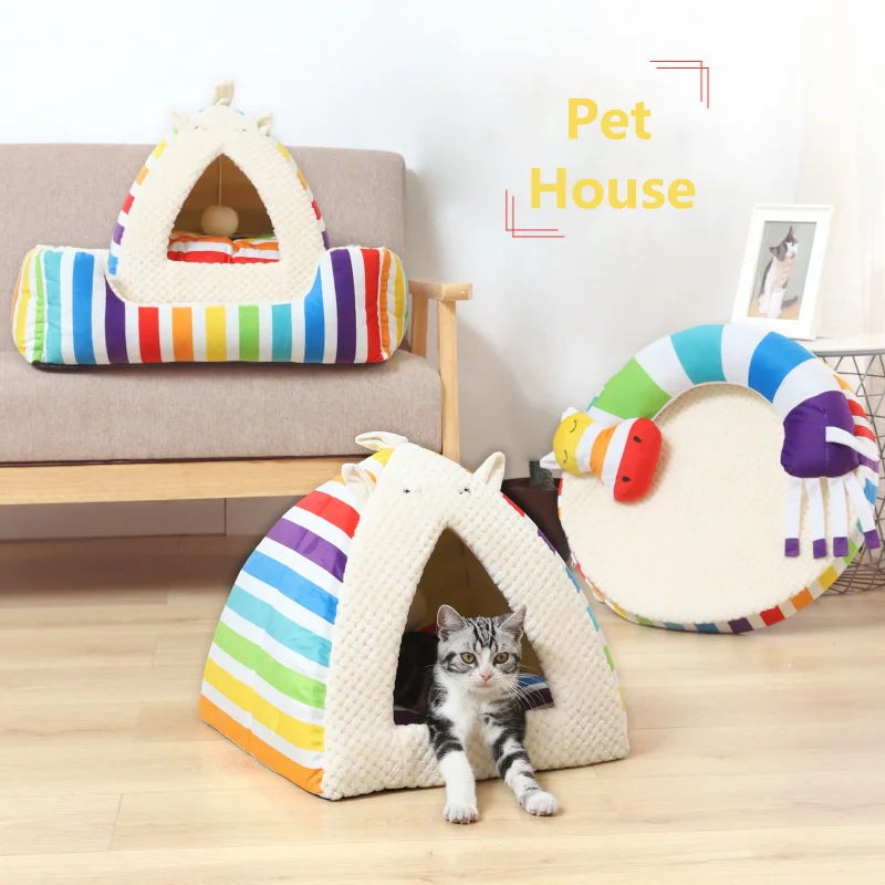 Dog Bed Cat Mat Pet Cushion Rainbow Colors cama perro лежанка для собак Cats Cave Tent Washed and Folded Pet Supplies CW245
Dog Bed Cat Mat Pet Cushion Rainbow Colors cama perro лежанка для собак Cats Cave Tent Washed and Folded Pet Supplies CW245