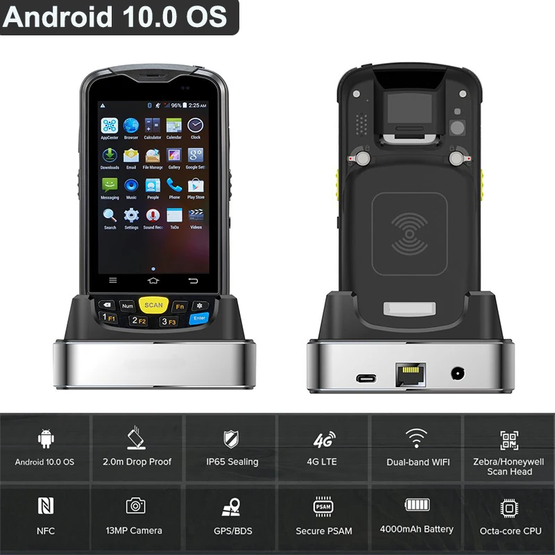 RT6000 Qcta-Core CPU Rugged Portable Android 10 PDA 3+32G Terminal 1D 2D Barcode Scanner Secure PSAM Industrial Handheld PDA NFC
RT6000 Qcta-Core CPU Rugged Portable Android 10 PDA 3+32G Terminal 1D 2D Barcode Scanner Secure PSAM Industrial Handheld PDA NFC