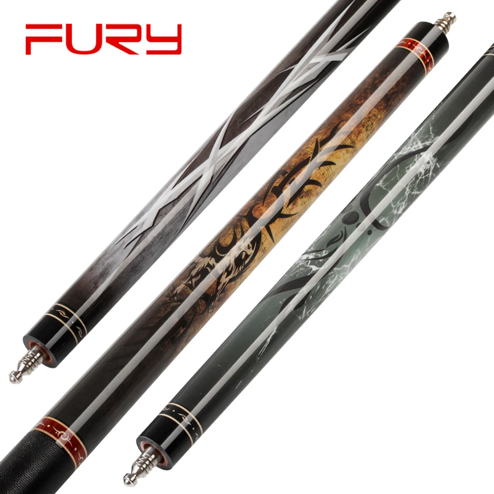 Кий FURY PX 11 75/12 75 мм тигровый наконечник 3 варианта из Кожи Ящерицы кленовый вал |