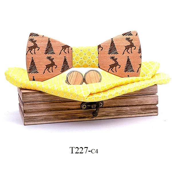 2020 Handmade Elk Pattern Wooden Bow Tie Sets for Mens Suits Wood Bowties Handkerchief Cufflinks Set Christmas Gift
2020 Handmade Elk Pattern Wooden Bow Tie Sets for Mens Suits Wood Bowties Handkerchief Cufflinks Set Christmas Gift